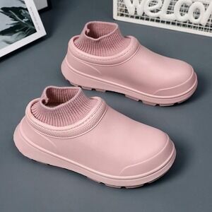 Size 9 Women's Pink Waterproof Cotton Lined‎ Indoor/Outdoor Clog Slippers